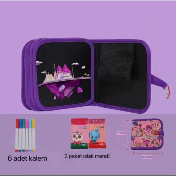 Temizlenebilir Renkli Çizim Defteri  - 4